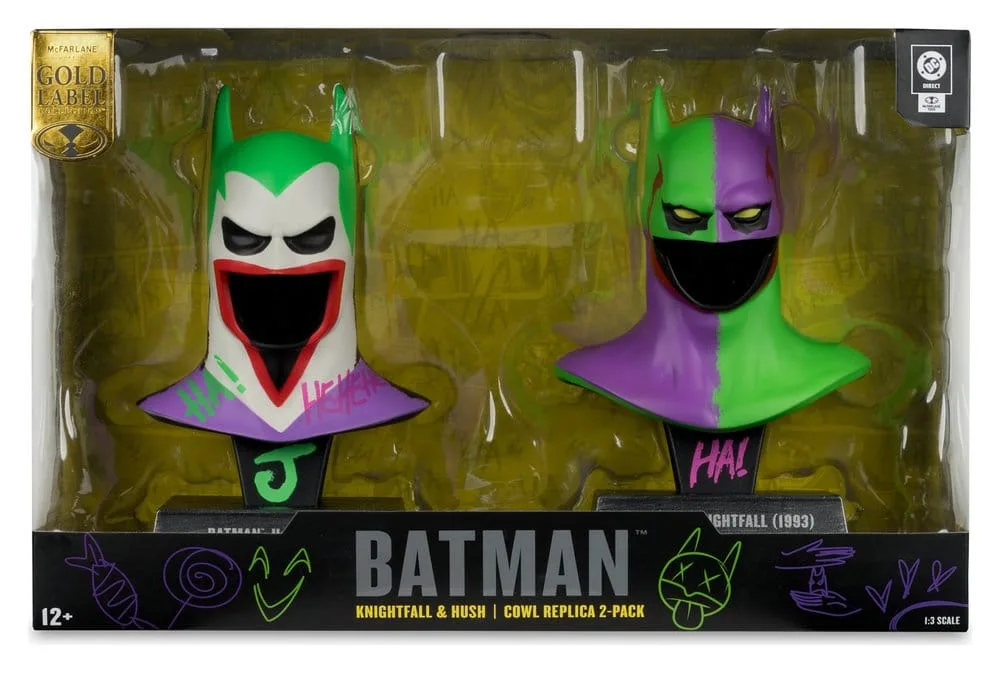 Batman Cowl Replicas – Hush & Knightfall Jokerized 2-Pack 1/3 5