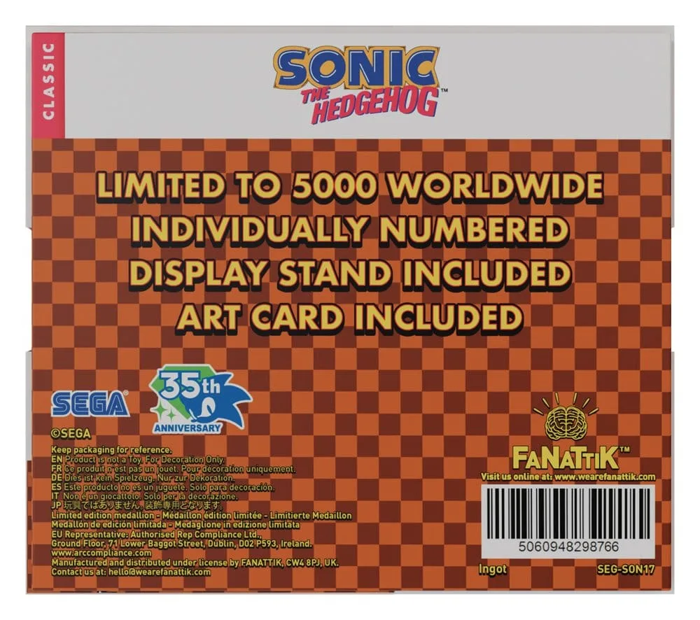 Sonic the Hedgehog Medallion – Original Logo 5 x 8 cm 4