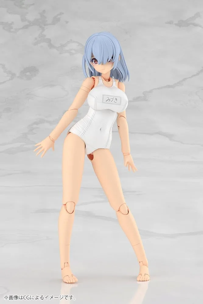 Frame Arms Girl Modellbausatz – Mizuki weißer Schulbadeanzug 16 cm 5