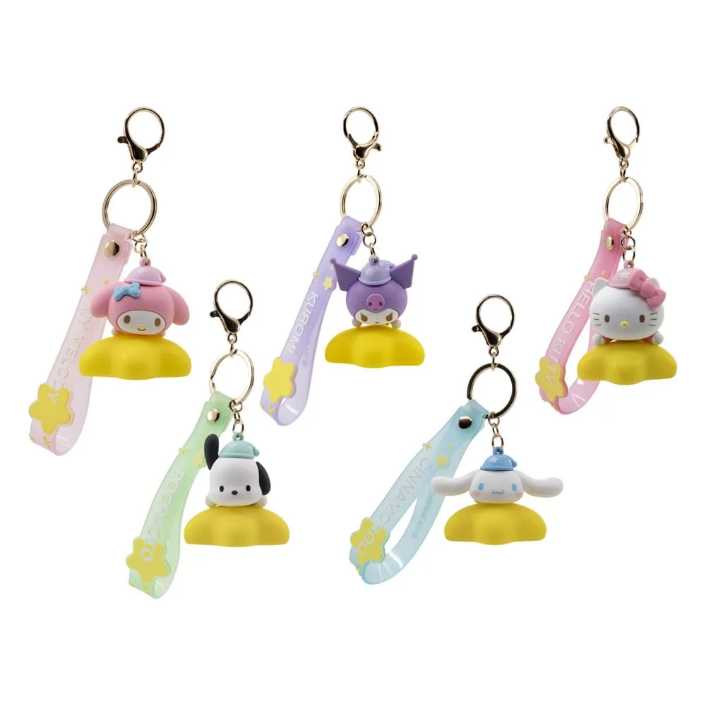Sanrio Keychains – Light-Up Star Series Display of 9 16 cm