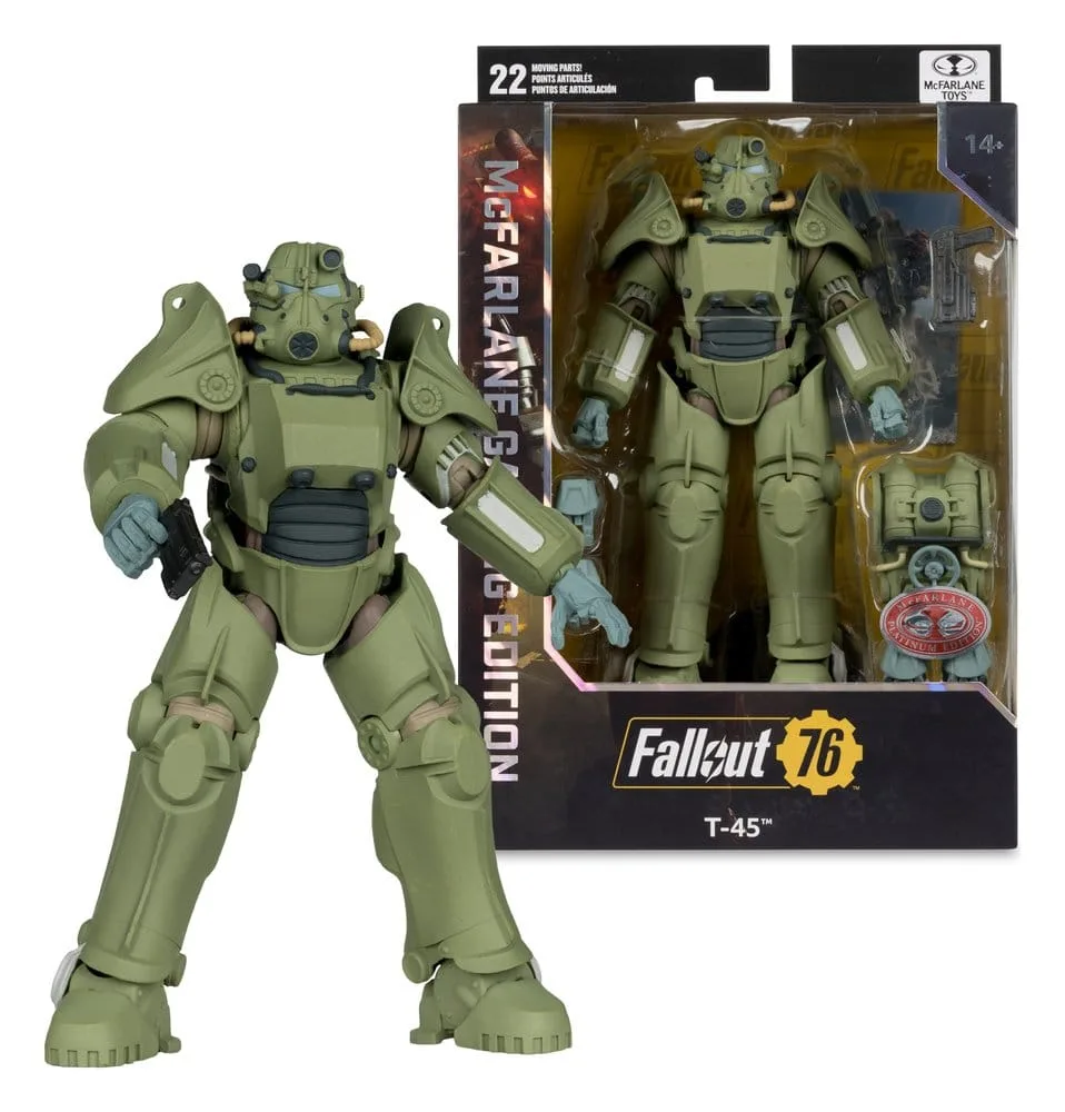 Fallout 76 Action Figure – T-45 Red Platinum Edition 20 cm 4