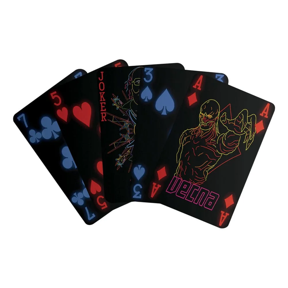 Stranger Things Playing Cards – Neon Character Display of 12