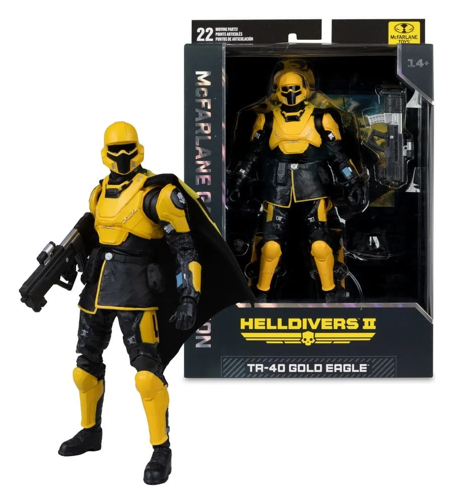Helldivers II Action Figure – T4-40 Gold Eagle 18 cm 4