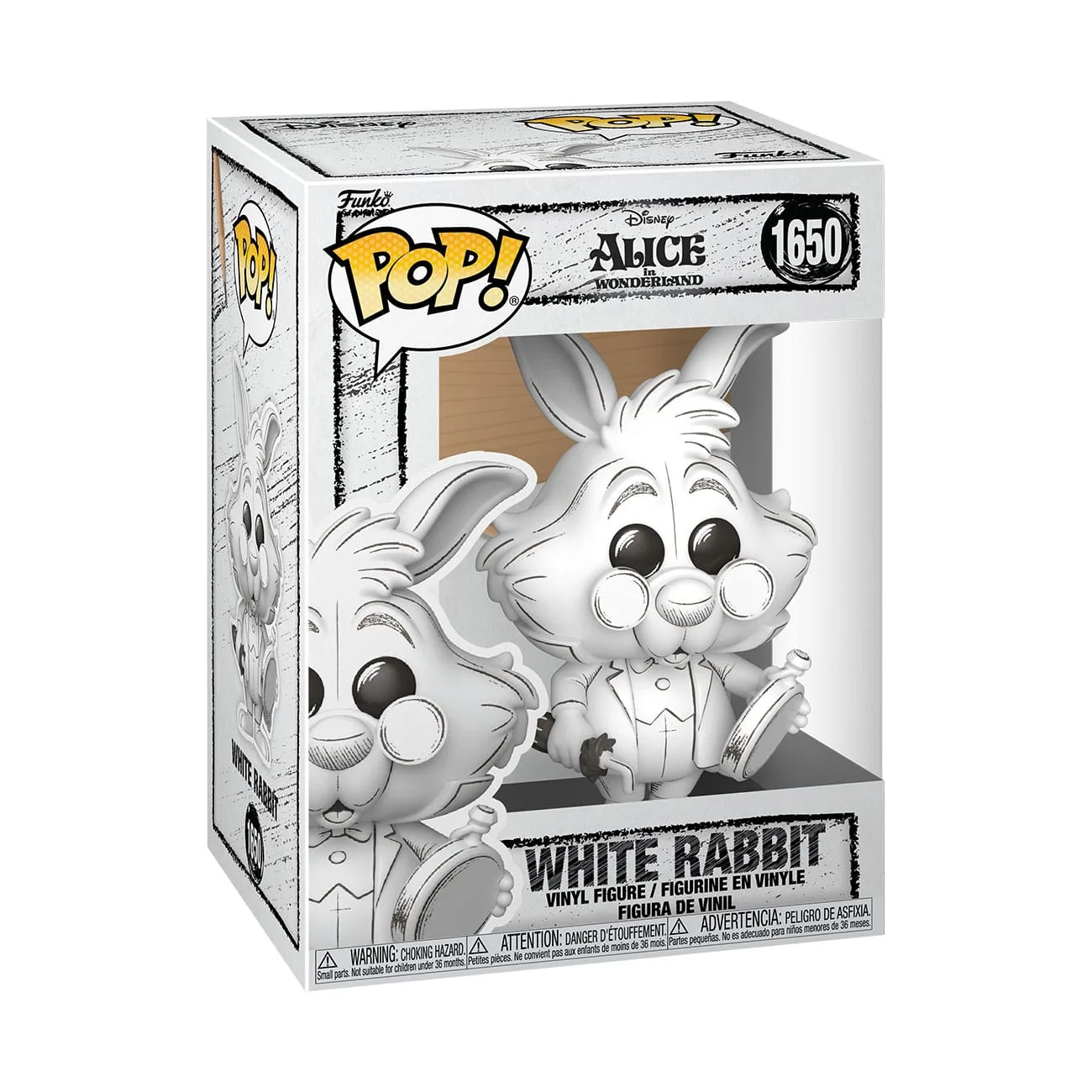 Disney Vinyl Figure – Funko Pop Sketched White Rabbit 9 cm 2
