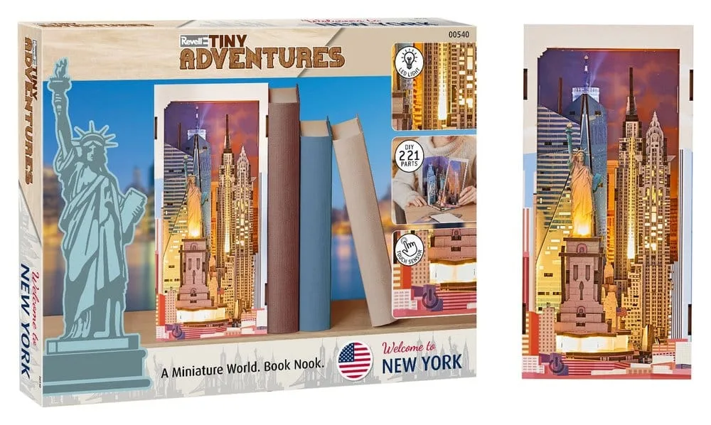 New York Book Nook Diorama – Revell Tiny Adventures 18 cm