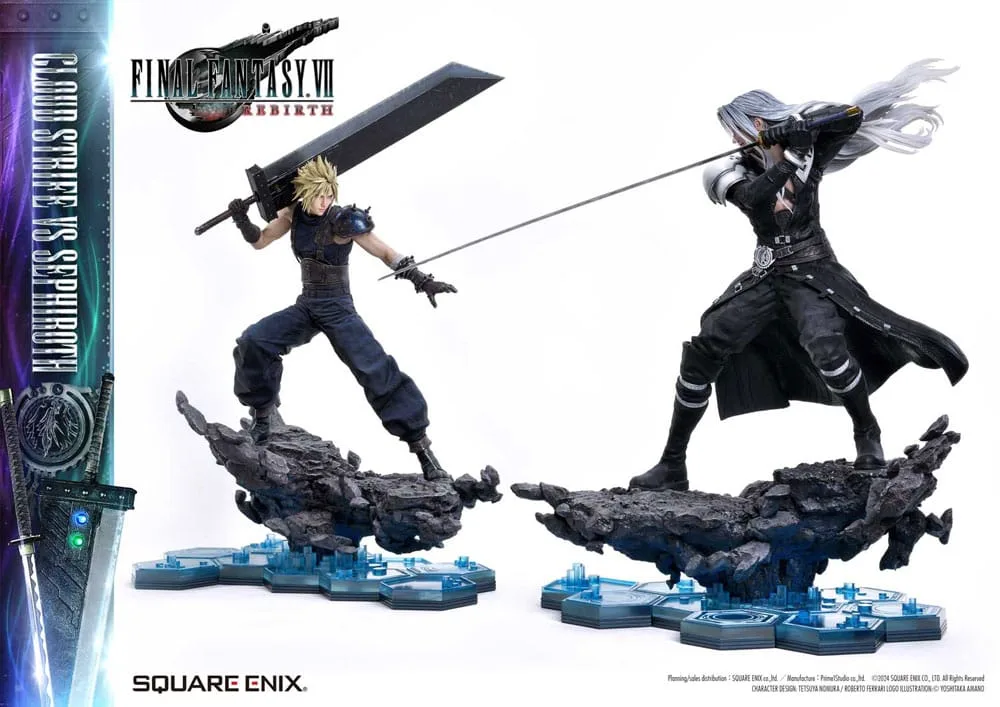 Final Fantasy VII Rebirth Statue Pair – Cloud vs Sephiroth 69 cm
