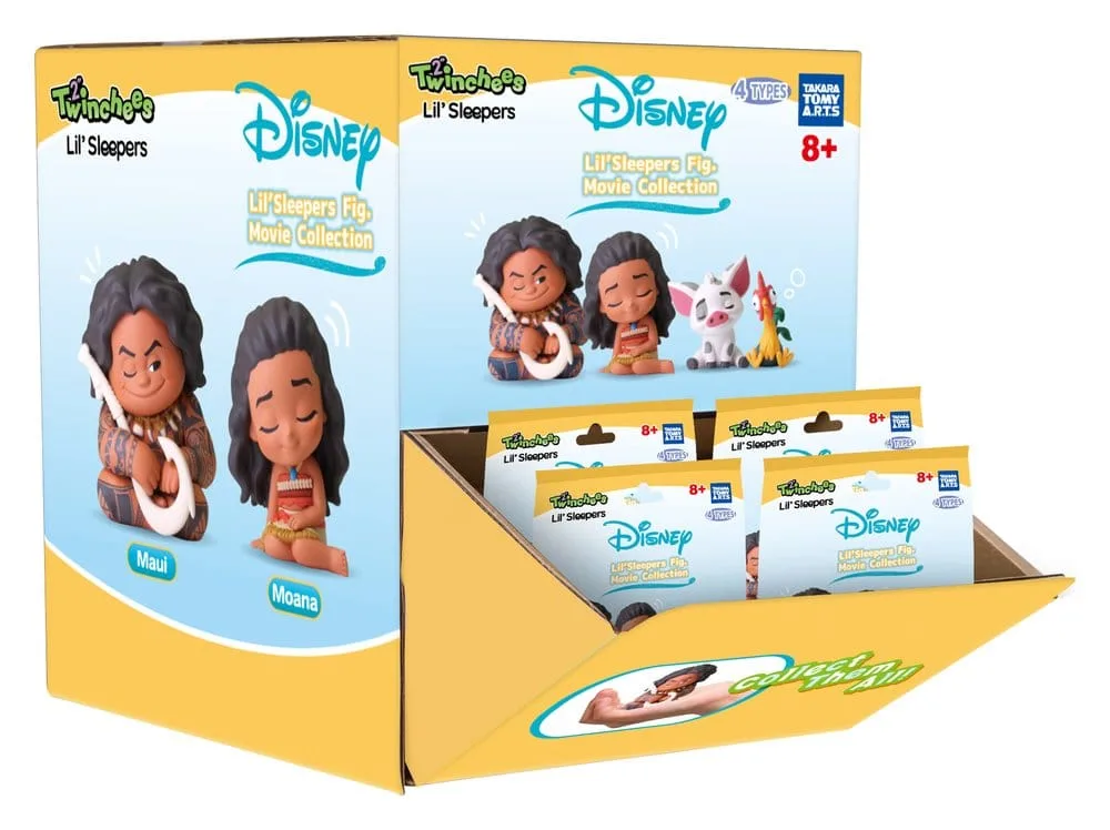 Moana Mini Figures – Twinchees Lil’ Sleepers 24 Blind Packs 5 cm 6