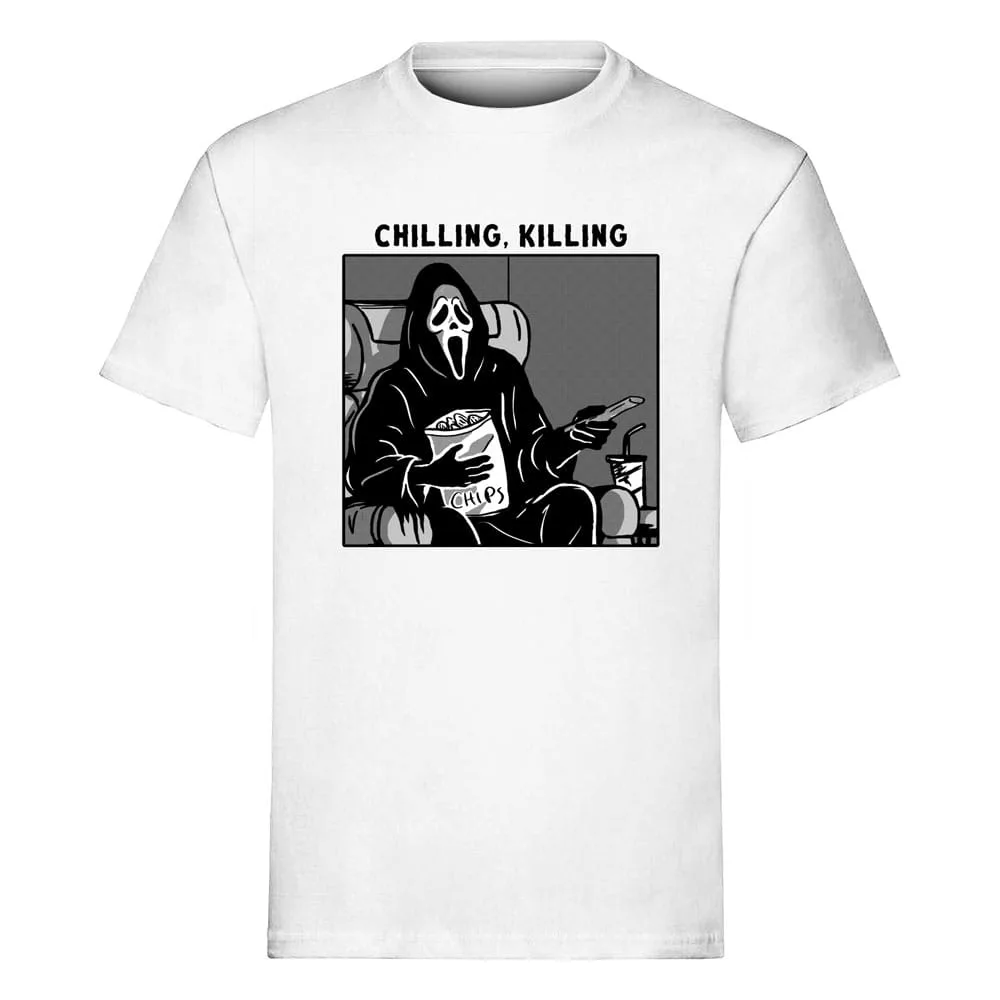 Scream T-Shirt – Ghost Face Chilling Killing XL