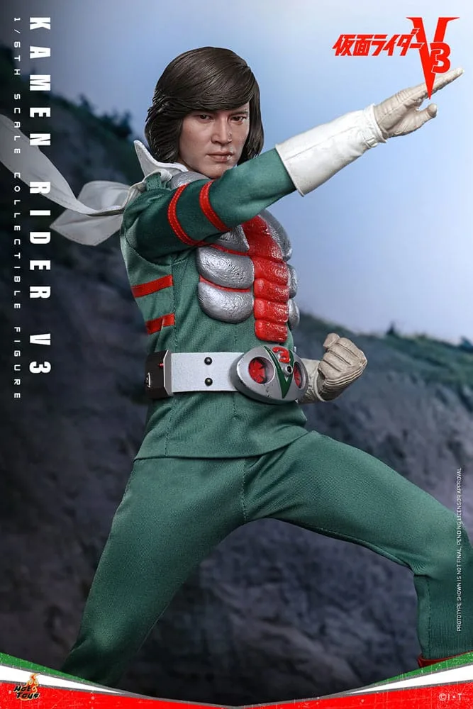 Kamen Rider Actionfigur – V3 mit LED-Augen 1:6 30 cm 4