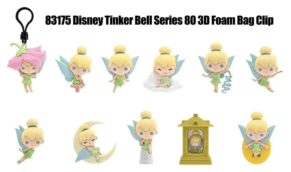 Tinker Bell Bag Clips – Series 81 Blind Bag Display 24 Pack