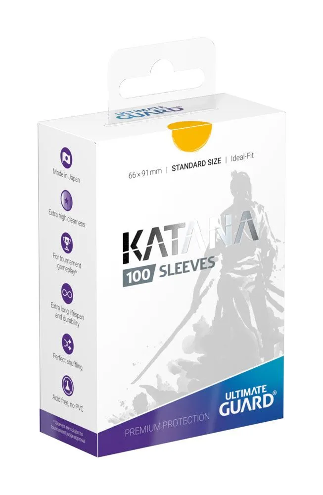 Ultimate Guard Card Sleeves – Yellow Katana Standard Size 100-Pack