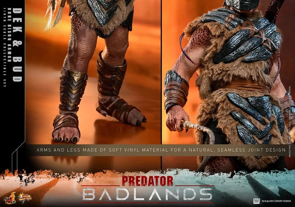 Predator Badlands Figure Set – Dek Bone Bison Armor and Bud 1/6 16