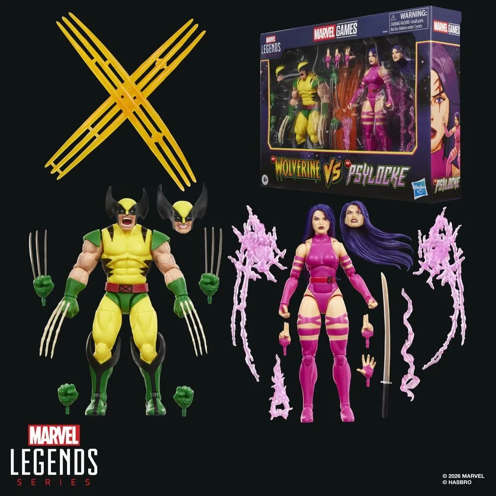 Marvel Action Figures – Legends Wolverine and Psylocke 2-Pack 15.2 cm 11