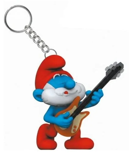 The Smurfs Keychain – Papa Smurf with Guitar
