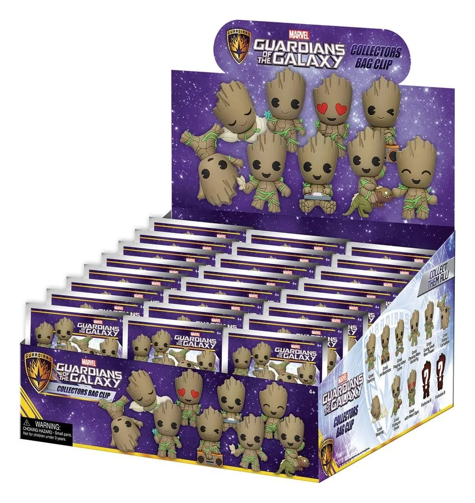 Marvel Bag Clips – Groot Series 1 Blind Bag Display 24-Pack 1
