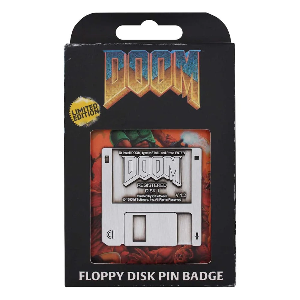 Doom Pin Badge – Limited Edition Floppy Disk 45 x 45 mm 5