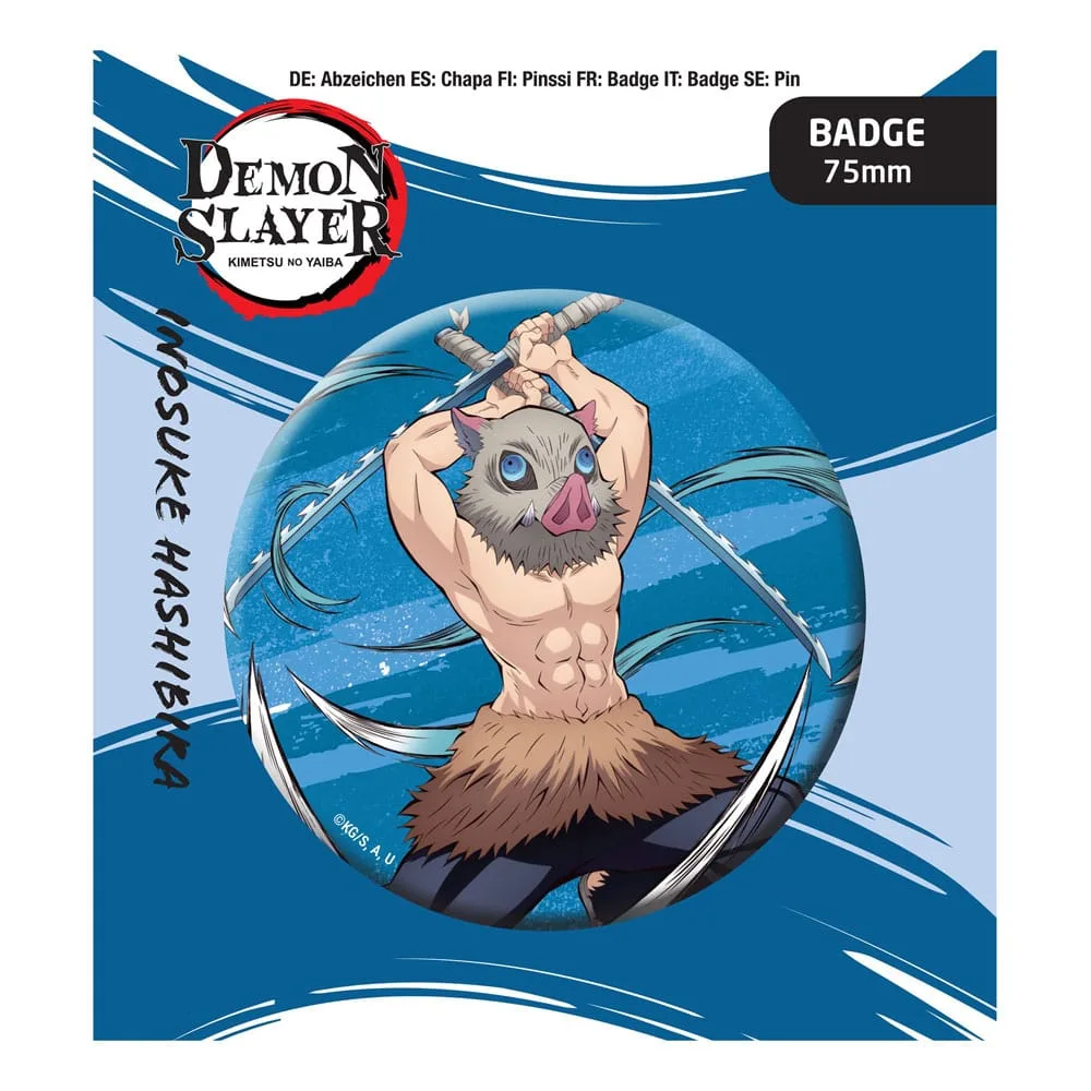 Demon Slayer Pin Badge – Inosuke Hashibira 75 mm