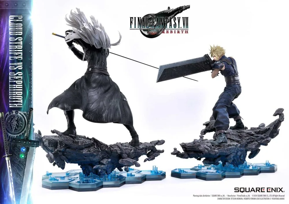 Final Fantasy VII Rebirth Statue Pair – Cloud vs Sephiroth 69 cm 3