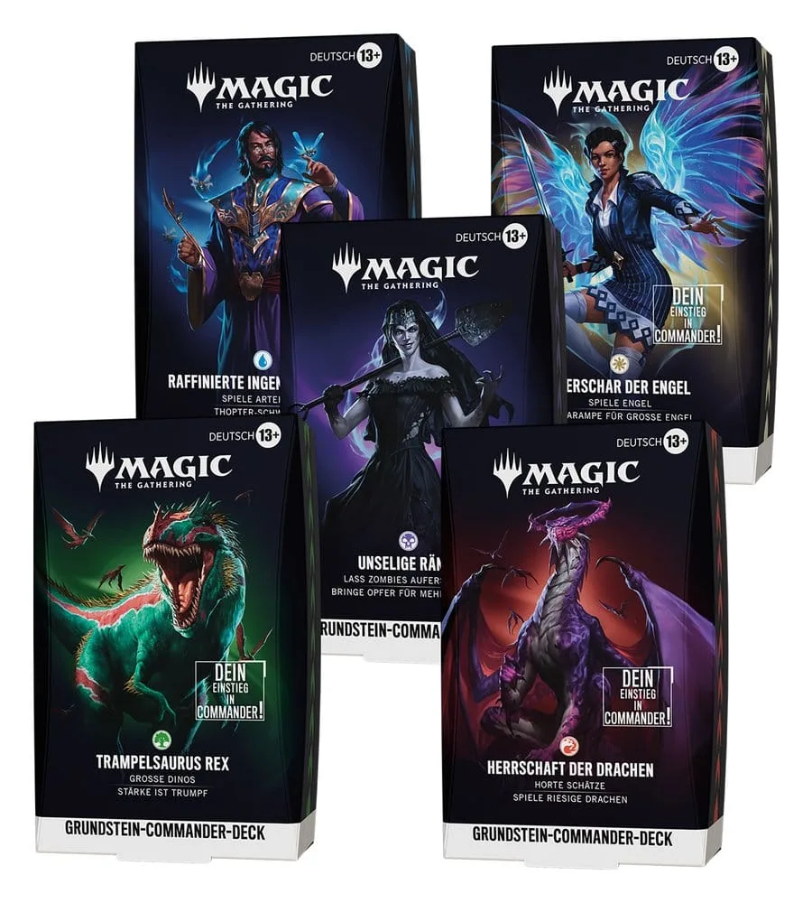 Magic the Gathering Commander Deck Case – 5 Decks German 1