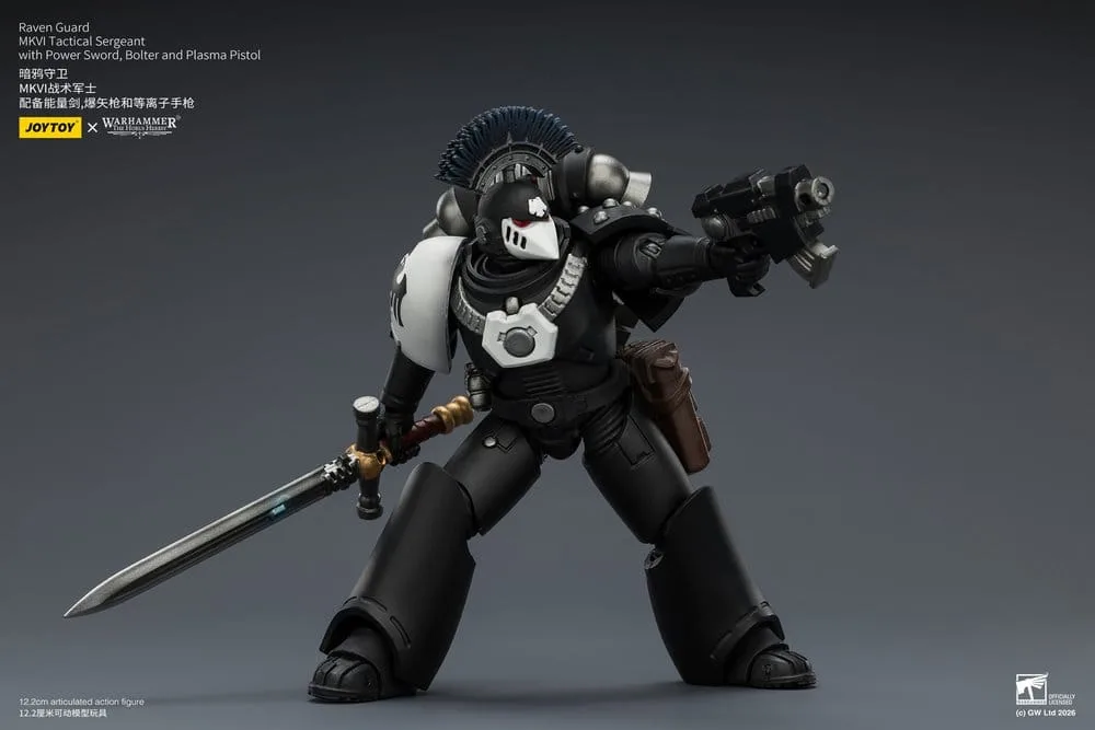 Warhammer 40,000 Figure – Raven Guard MkVI Sergeant 12.3 cm 5