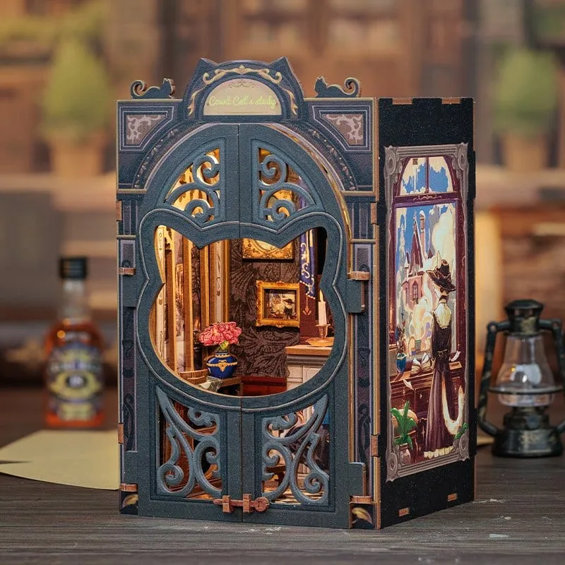 CuteBee Book Nook – Count Cat’s Study 17 x 12 cm 6