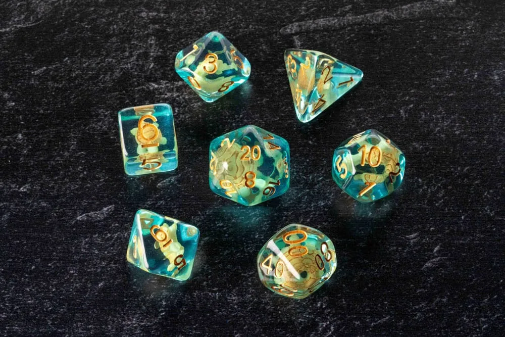 FanRoll Dice Set – Turtle 7-Piece 16 mm 3