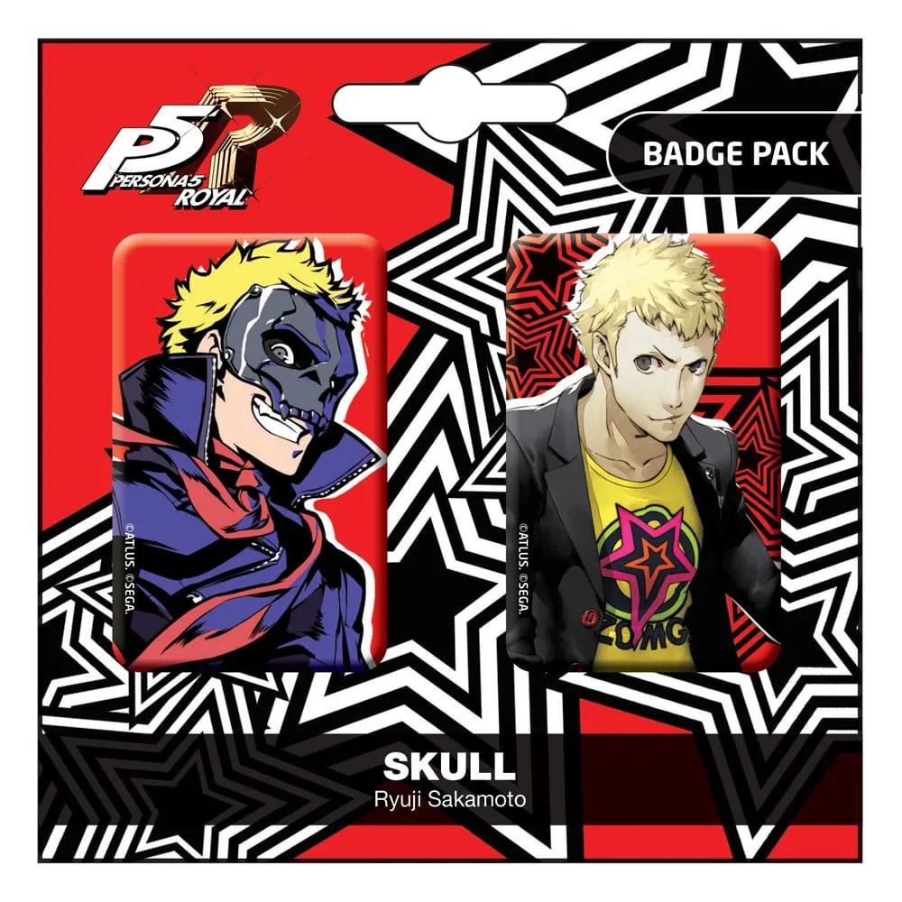 Persona 5 Royal Pin Badges – Skull and Ryuji Sakamoto 2-Pack