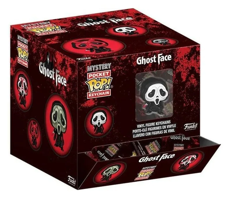 Scream Vinyl Keychains – Ghost Face Pop Display of 12 4 cm