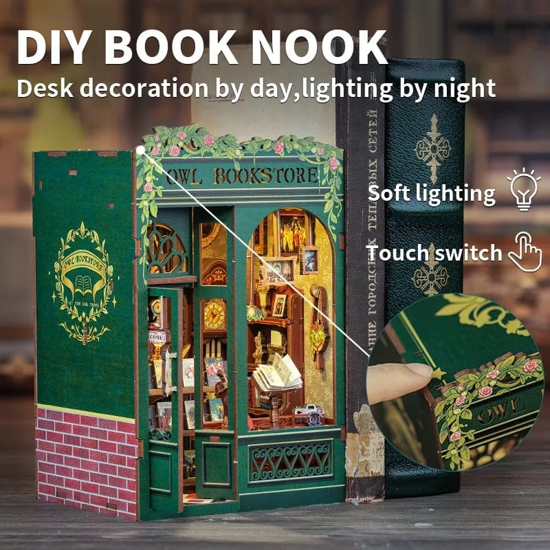 CuteBee book nook bouwpakket – Owl Bookstore 17 x 12 cm 7
