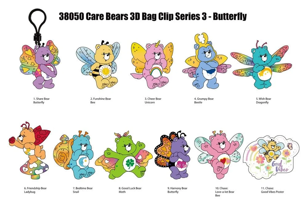 Care Bears Bag Clip Display – Series 3 24 Blind Bags 3