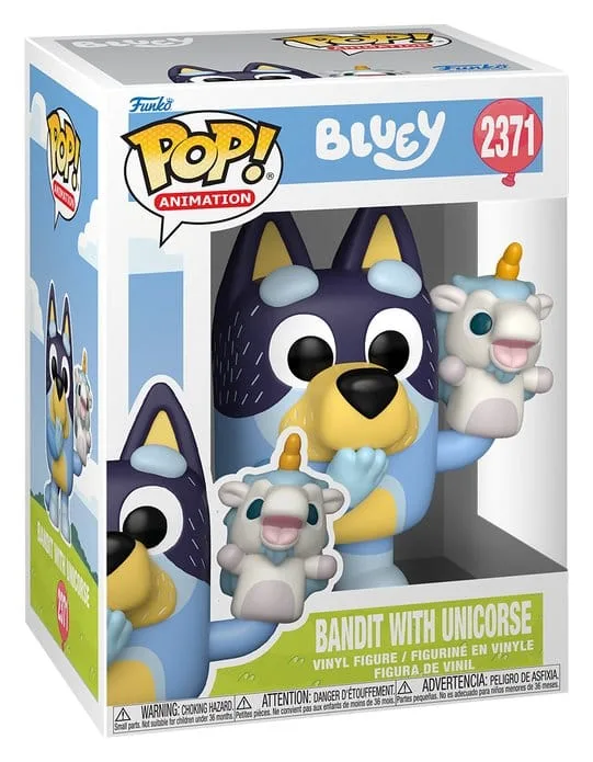 Bluey Vinyl Figure – Funko Pop Bandit with Unicourse 9 cm 2