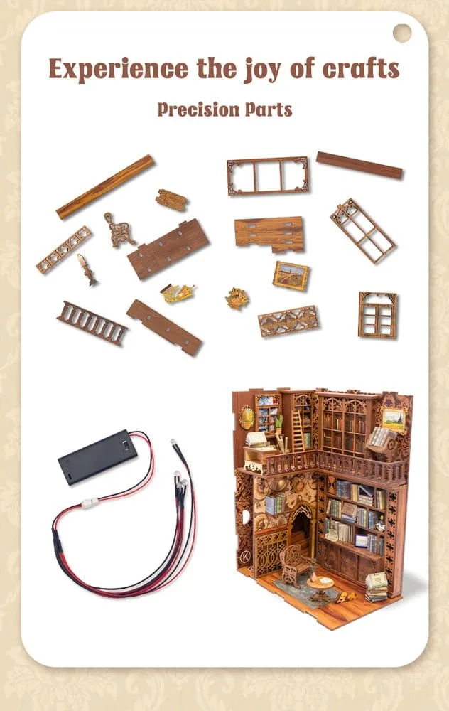 Book Nook Model Kit – CuteBee Eternal Bookstore 23 x 11 cm 8