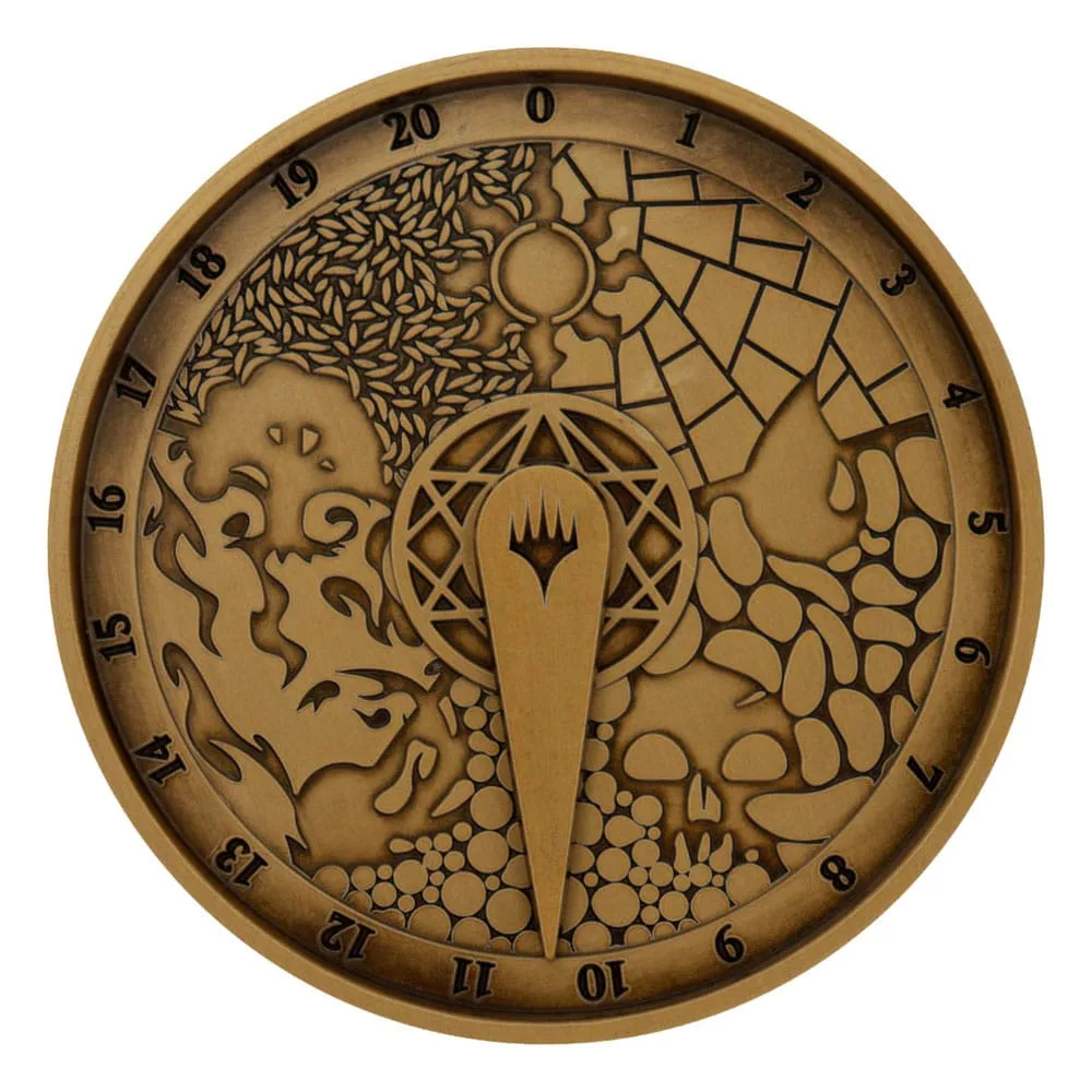 Magic the Gathering Life Counter – Antique Gold Finish 7 cm 8