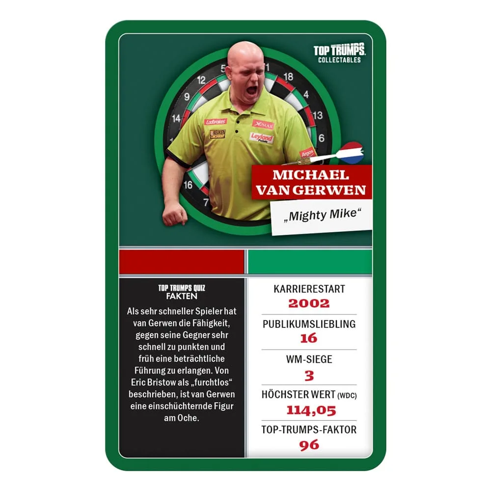 Darts Card Game – Top Trumps Collectables Legends German Edition 4