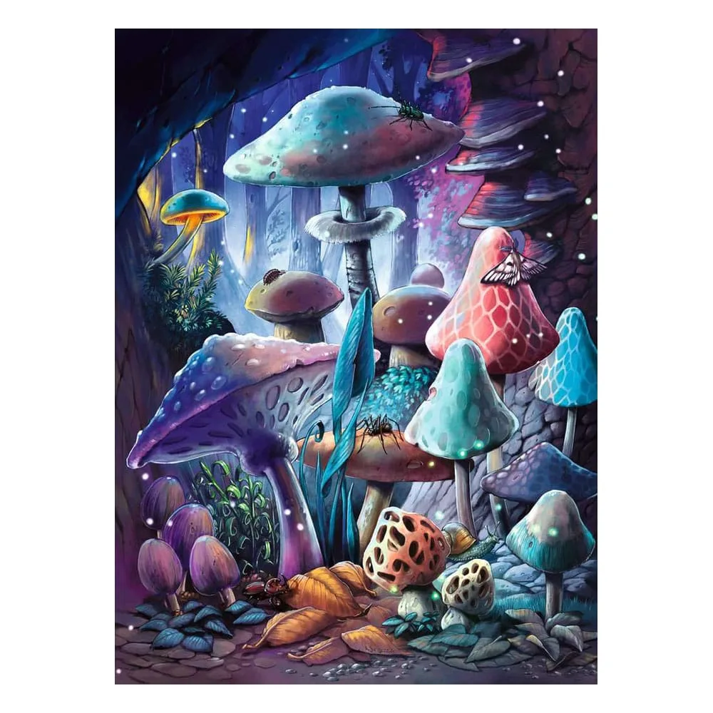 Moonlight Mushrooms Jigsaw Puzzle – Glow in the Dark 500 Pieces 2