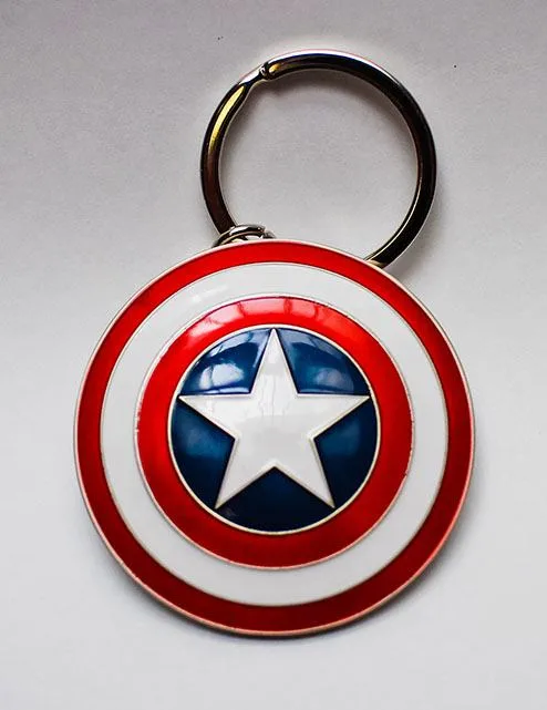 Marvel Comics Metal Keychain – Captain America Shield 5 cm