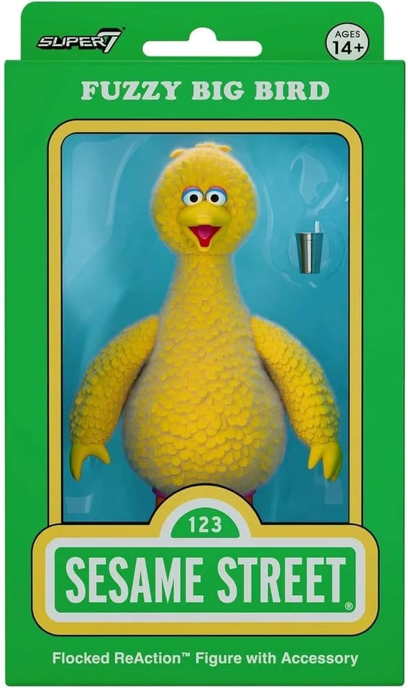 Sesame Street Action Figure – Flocked Big Bird ReAction 3