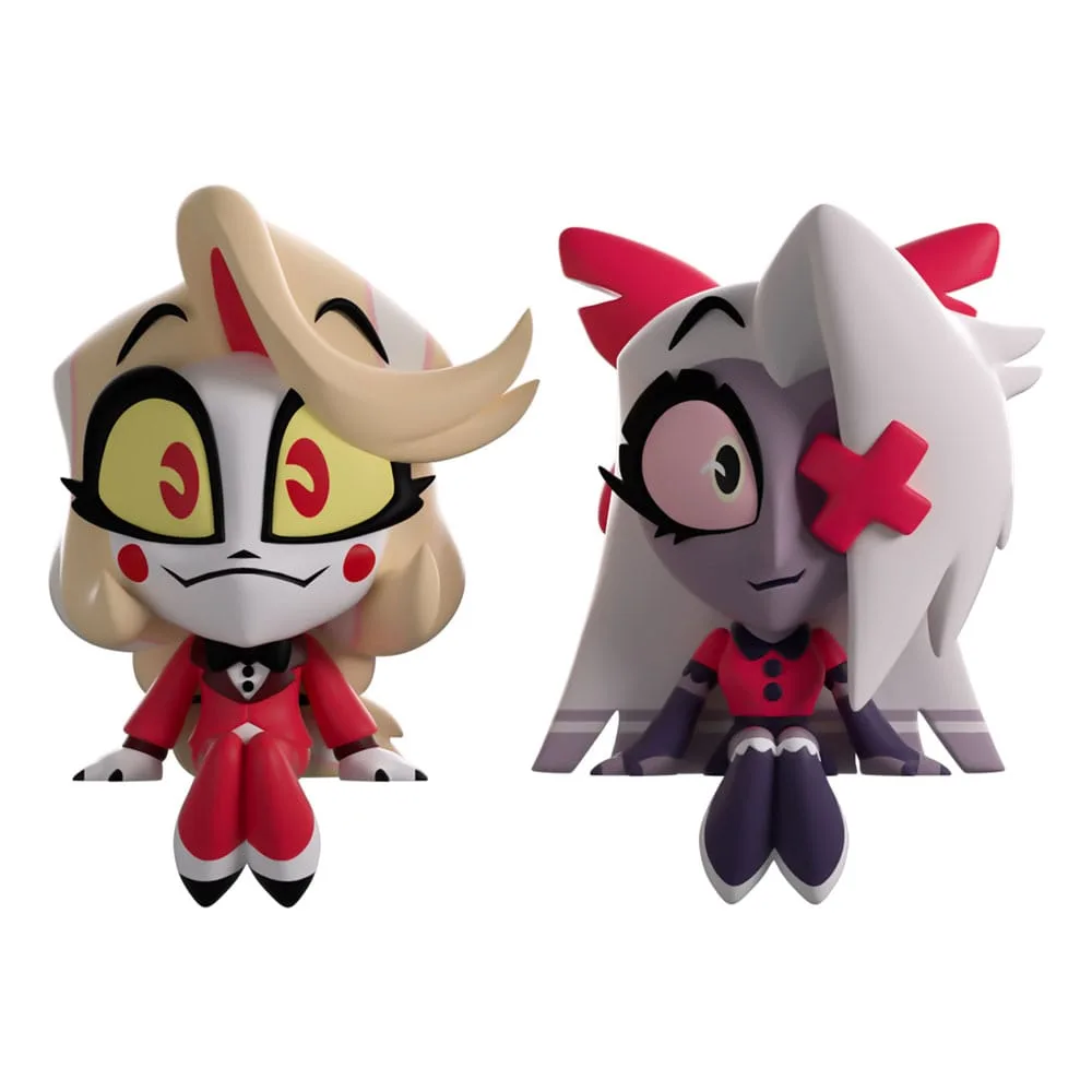 Hazbin Hotel Vinyl Figures – Charlie and Vaggie Monitor Buddiez