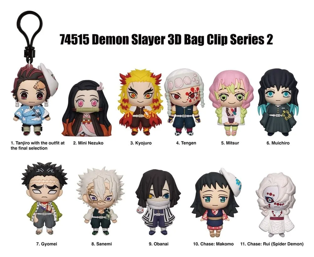 Demon Slayer Bag Clips – Series 2 Display of 24 2