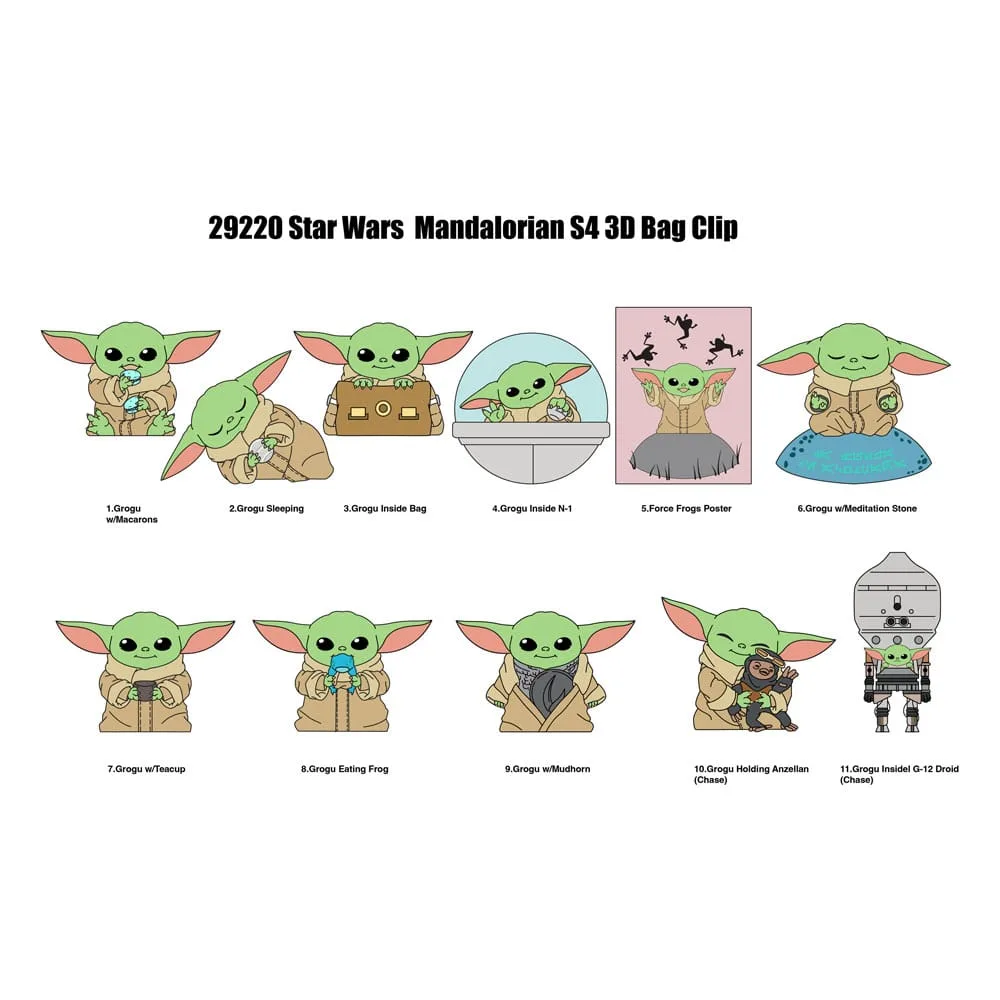 Star Wars Foam Bag Clips – Best of Grogu Series 1 Display of 24