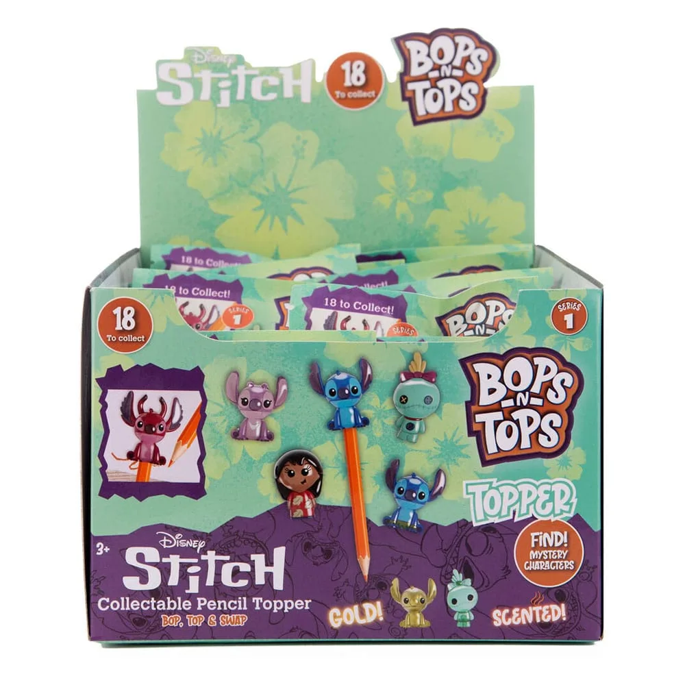 Lilo & Stitch Pen Toppers – Bops & Tops Display of 12