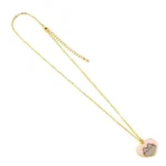 Pusheen Necklace – Pink and Gold Heart 45 cm 1