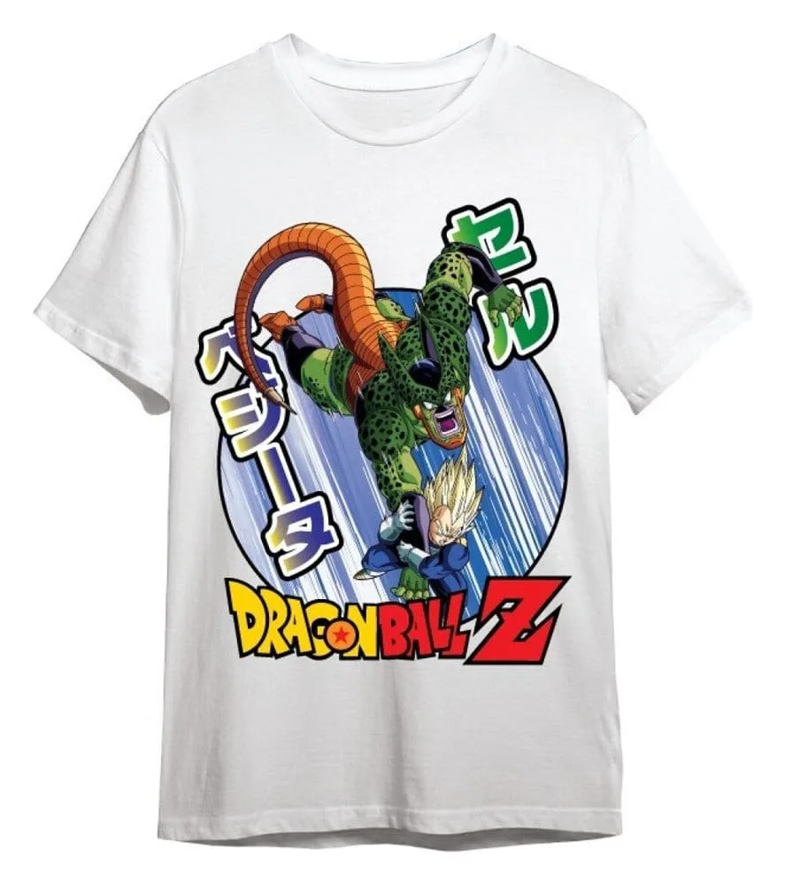 Dragon Ball Z T-Shirt – Vegeta and Cell White Size XL