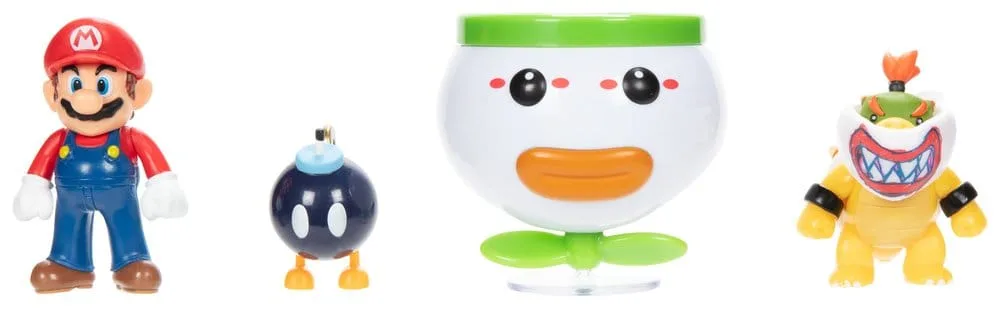 Super Mario Figure 2-Pack – Mario and Bowser Jr. Clown Car 6 cm 2