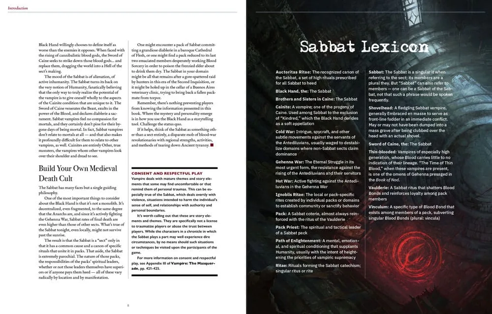 Vampire: The Masquerade Quellenband – Sabbat The Black Hand 4