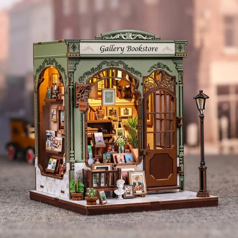 CuteBee Miniature House Model Kit – Gallery Bookstore 20 x 16 cm 13