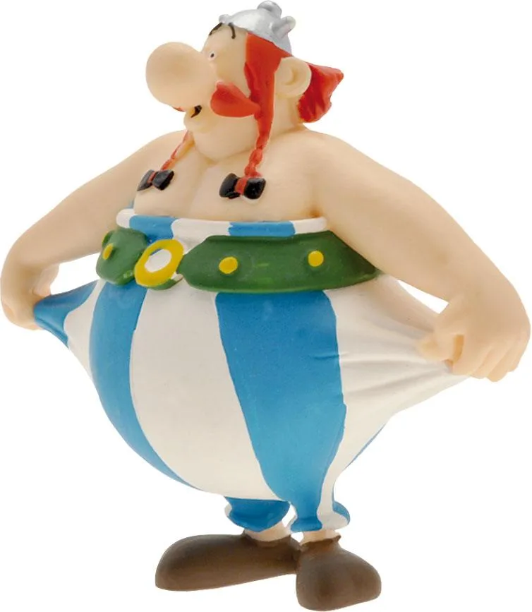 Asterix Figure – Obelix Holding His Trousers 8 cm