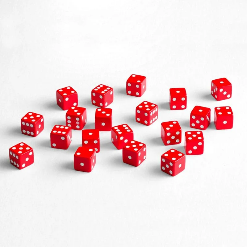 Q Workshop Dice Set – Red D6 Full Pack 20 Pieces 16 mm 3