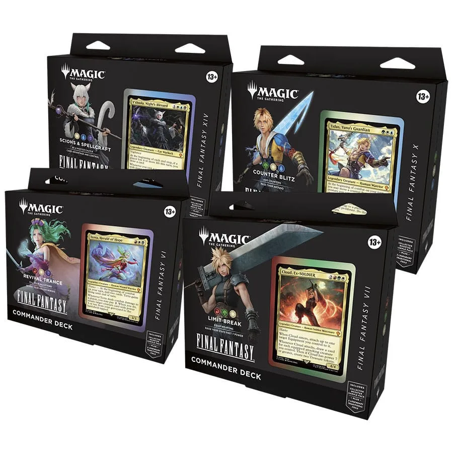 Magic the Gathering Commander Decks – Final Fantasy Display of 4