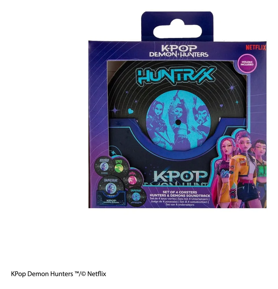 KPop Demon Hunters Coasters – Hunters & Demons Soundtrack Set of 4 3